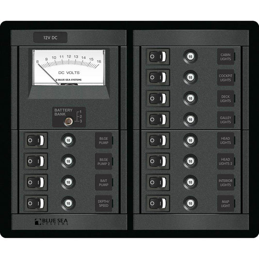 Suncoast Marine and Auto offers Blue Sea 1464 12 Position Switch CLB + Meter Square [1464]