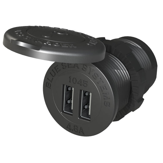 Suncoast Marine and Auto offers Blue Sea 1045 12/24V Dual USB Charger - 1-1/8" Socket Mount [1045]