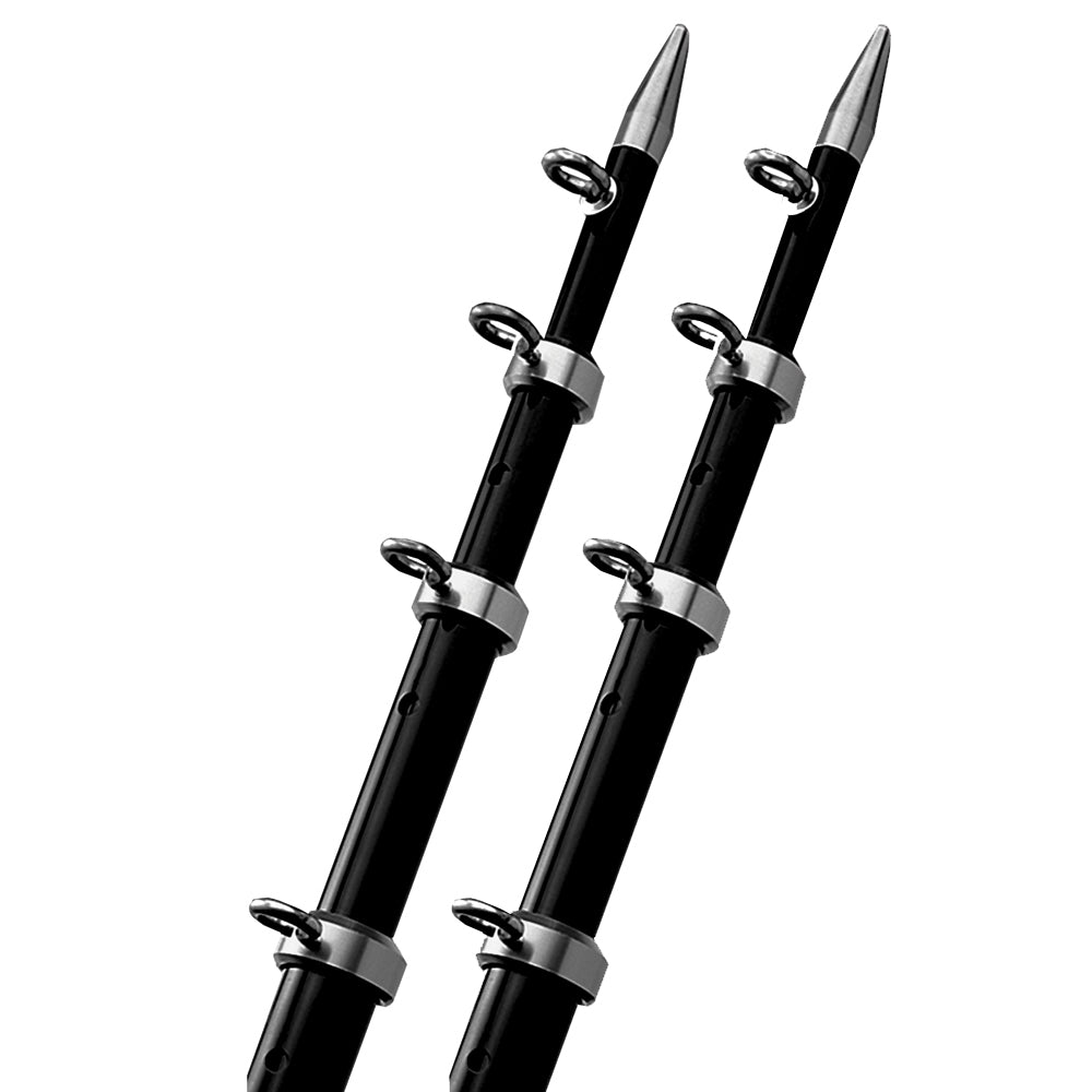 Suncoast Marine and Auto offers TACO 15' Black/Silver Outrigger Poles - 1-1/8" Diameter [OT-0442BKA15]