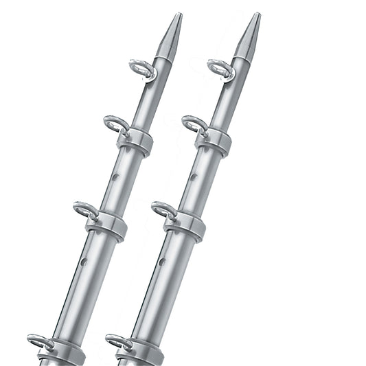 Suncoast Marine and Auto offers TACO 15' Silver/Silver Outrigger Poles - 1-1/8" Diameter [OT-0442VEL15]