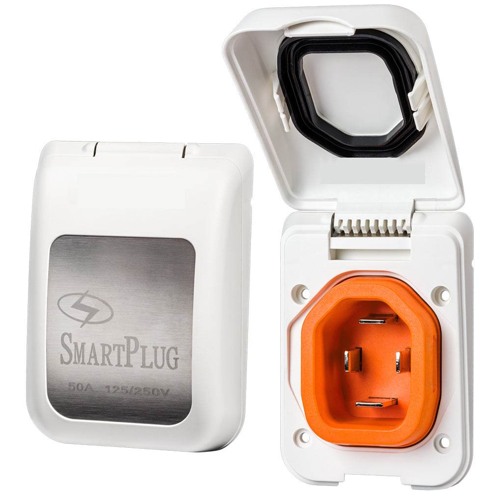 Suncoast Marine and Auto offers SmartPlug 50 AMP Male Non-Metallic Inlet Cover - White [BM50PW]