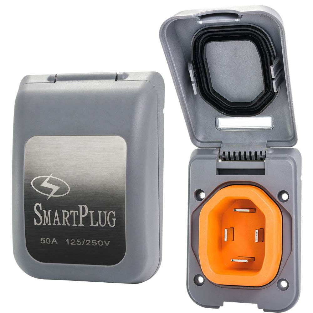 Suncoast Marine and Auto offers SmartPlug 50 AMP Male Non-Metallic Inlet Cover - Grey [BM50PG]