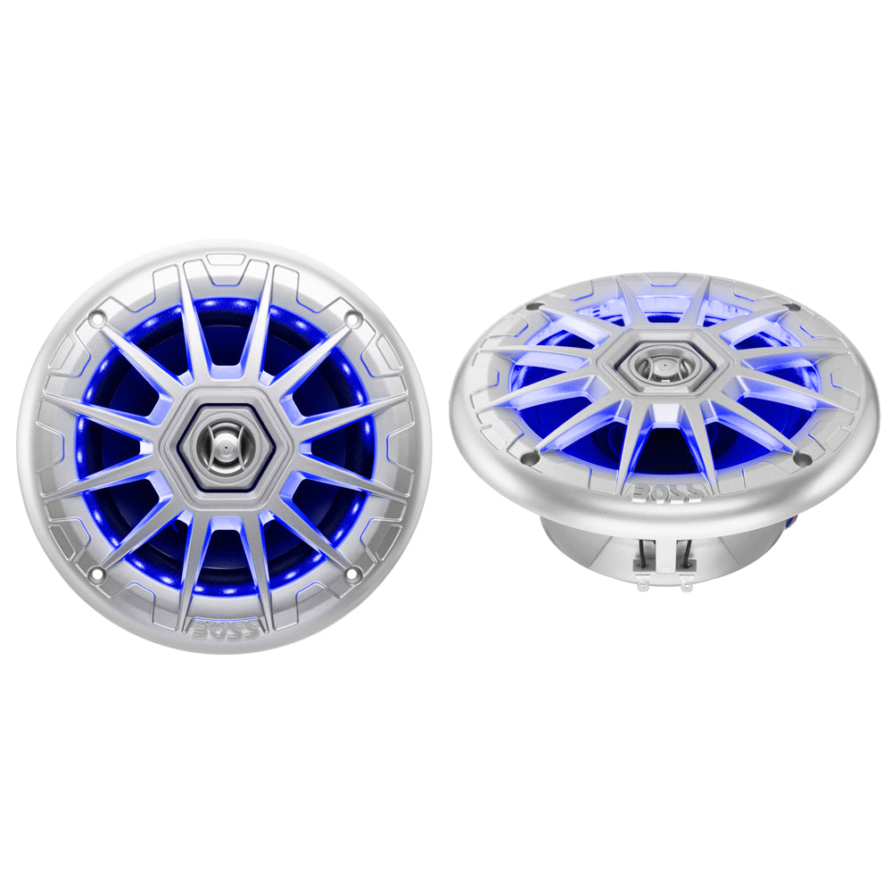 Suncoast Marine and Auto offers Boss Audio 6.5" MRGB65S Speakers w/RGB Lighting - Silver - 200W [MRGB65S]