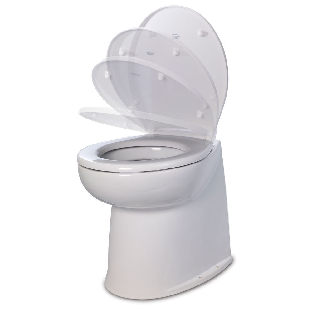 Suncoast Marine and Auto offers Jabsco 17" Deluxe Flush Fresh Water Electric Toilet w/Soft Close Lid - 12V [58040-3012]