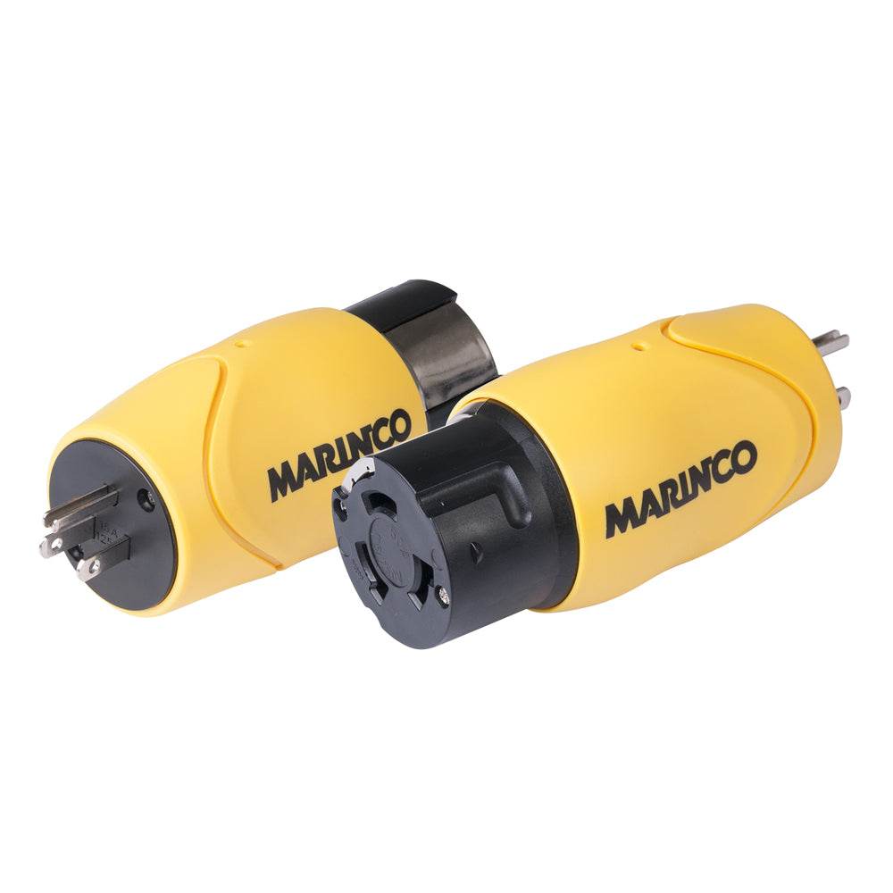 Suncoast Marine and Auto offers Marinco Straight Adapter - 15A Male Straight Blade to 50A 125/250V Female Locking [S15-504]