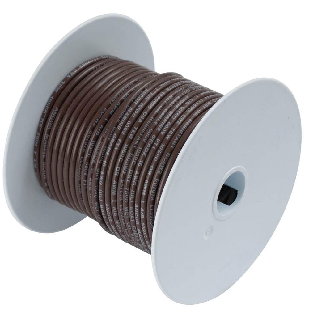 Suncoast Marine and Auto offers Ancor Brown 18 AWG Tinned Copper Wire - 500' [100250A]