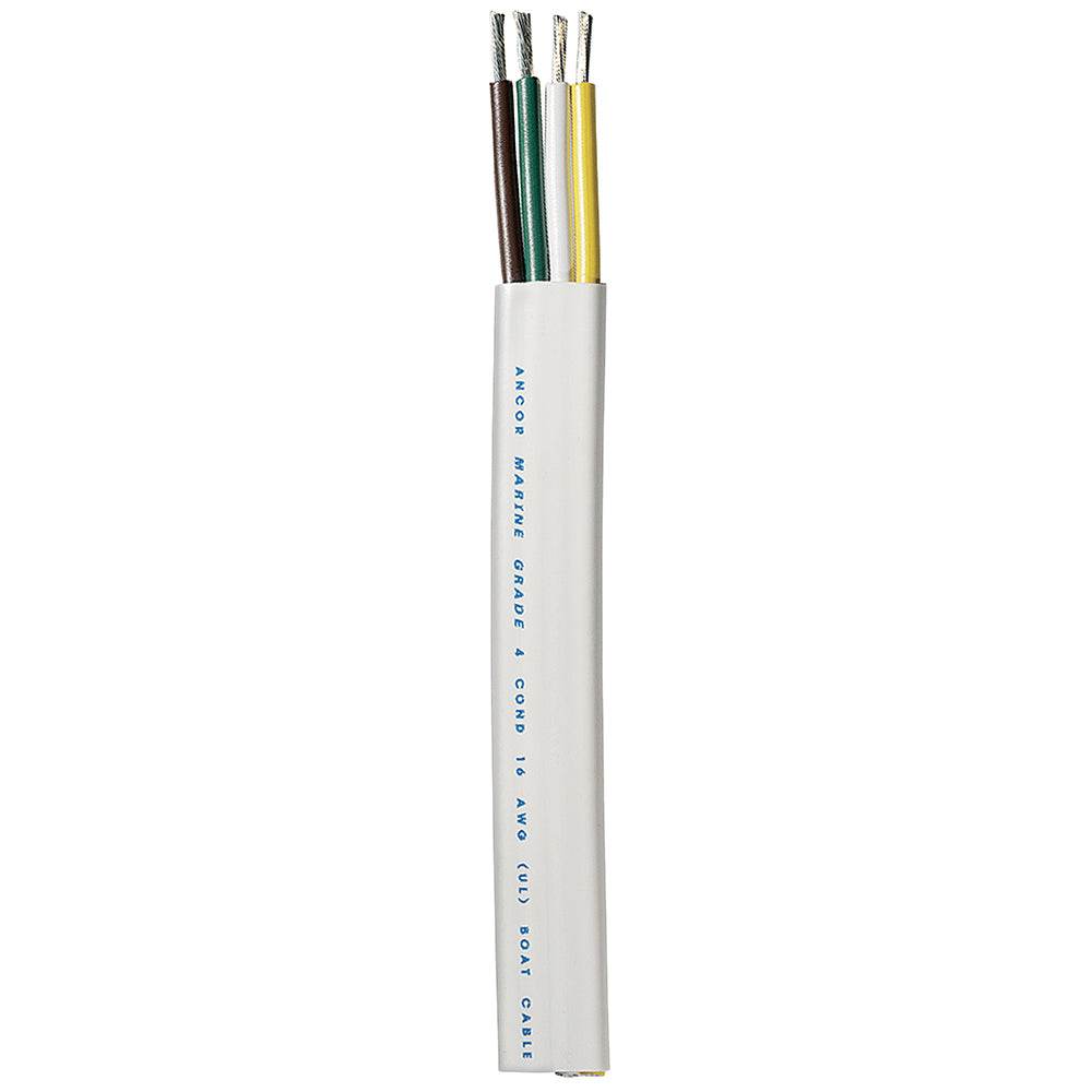 Suncoast Marine and Auto offers Ancor Trailer Cable - 16/4 AWG - Yellow/White/Green/Brown - Flat - 100' [154010]