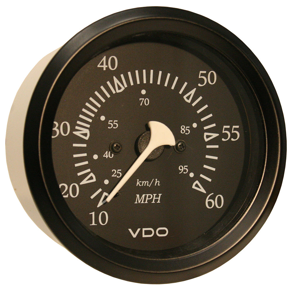 Suncoast Marine and Auto offers VDO Cockpit Marine 85mm (3-3/8") 60 MPH Pitot Speedometer - Black Dial/Bezel [260-11795]