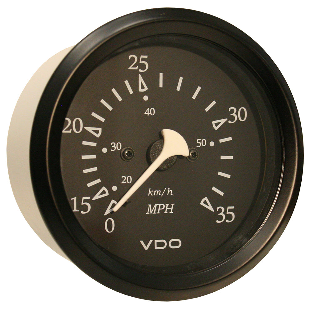 Suncoast Marine and Auto offers VDO Cockpit Marine 85mm (3-3/8") 35 MPH Pitot Speedometer - Black Dial/Bezel [260-11796]