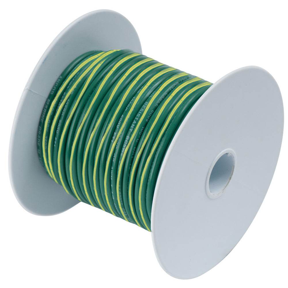 Suncoast Marine and Auto offers Ancor Green w/Yellow Stripe 10 AWG Tinned Copper Wire - 25' [109302]