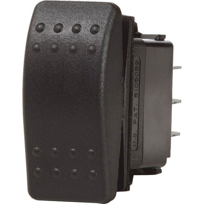 Suncoast Marine and Auto offers Blue Sea 7938 Contura II Switch DPDT Black - (ON)-OFF-(ON) [7938]