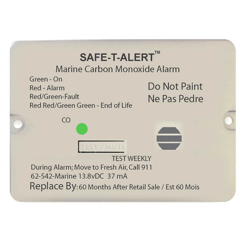 Suncoast Marine and Auto offers Safe-T-Alert 62 Series Carbon Monoxide Alarm - 12V - 62-542-Marine - Flush Mount - White [62-542-MARINE]