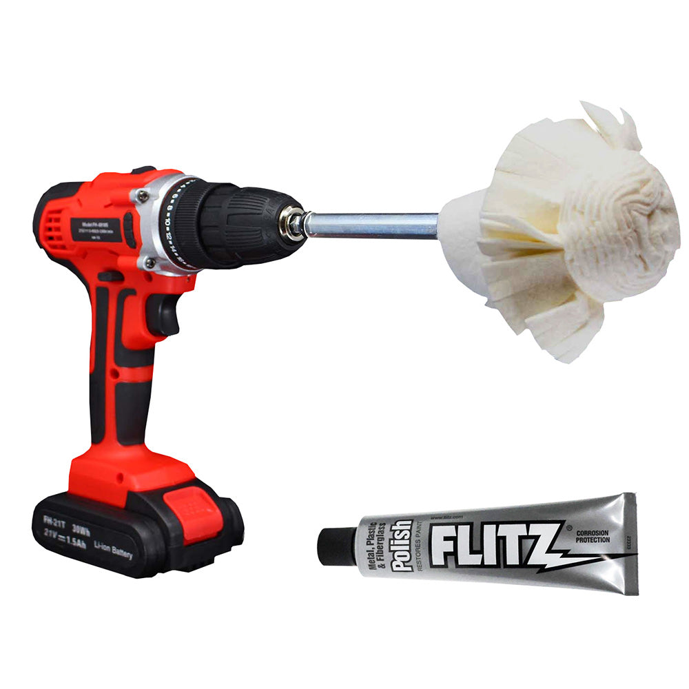 Suncoast Marine and Auto offers Flitz Buff Ball - Super Mini 2" - White w/1.76oz Tube Flitz Polish [SM 10250-50]