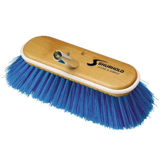 Suncoast Marine and Auto offers Shurhold 10" Extra-Soft Deck Brush - Blue Nylon Bristles [975]