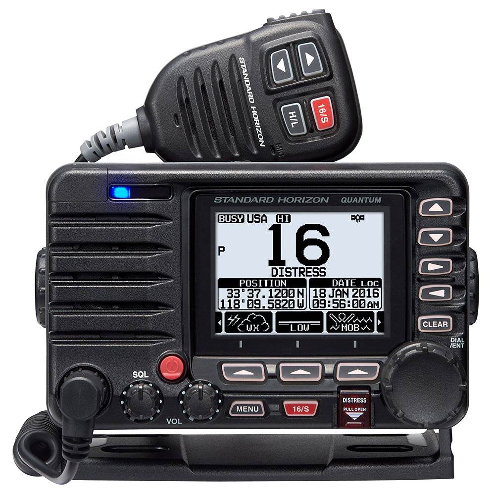 Suncoast Marine and Auto offers Standard Horizon Quantum GX6000 25W Commercial Grade Fixed Mount VHF w/NMEA 2000, Integrated AIS receiver, Speaker Mic [GX6000]