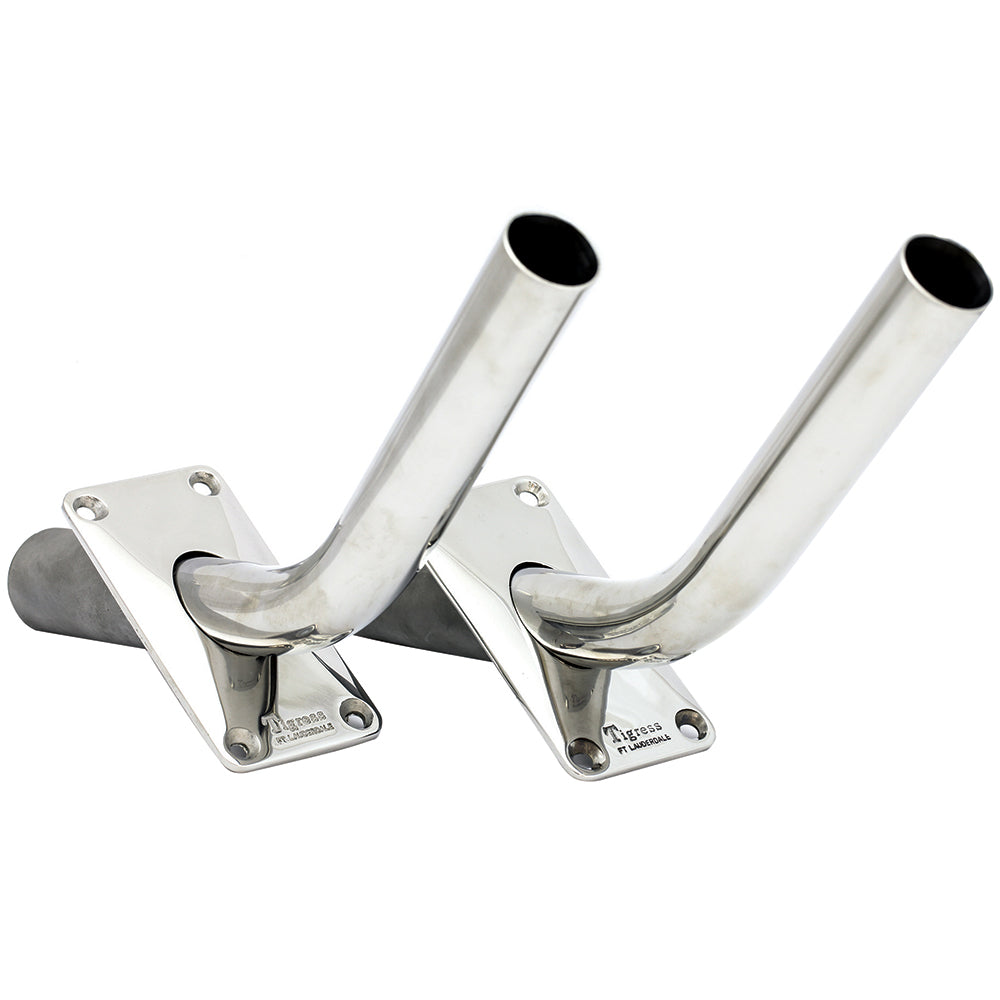 Suncoast Marine and Auto offers Tigress Gunnel Mount Outrigger Holders - Cast 316 S.S. - 1-1/2" I.D.- Pair [88506]