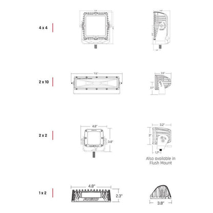 Suncoast Marine and Auto offers RIGID Industries 2x10 115 DC Scene Light Black - White LED [68131]