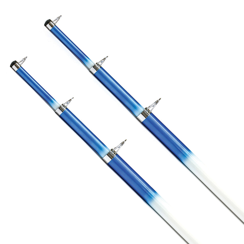 Suncoast Marine and Auto offers Tigress 15 Telescoping Fiberglass Outrigger Poles - 1-1/8" O.D. - White/Blue - Pair [88200]