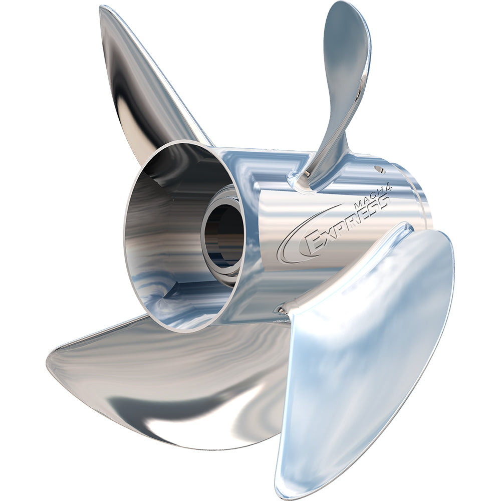 Suncoast Marine and Auto offers Turning Point Express Mach4 - Left Hand - Stainless Steel Propeller - EX1/EX2-1317-4L - 4-Blade - 13.25" x 17 Pitch [31431740]