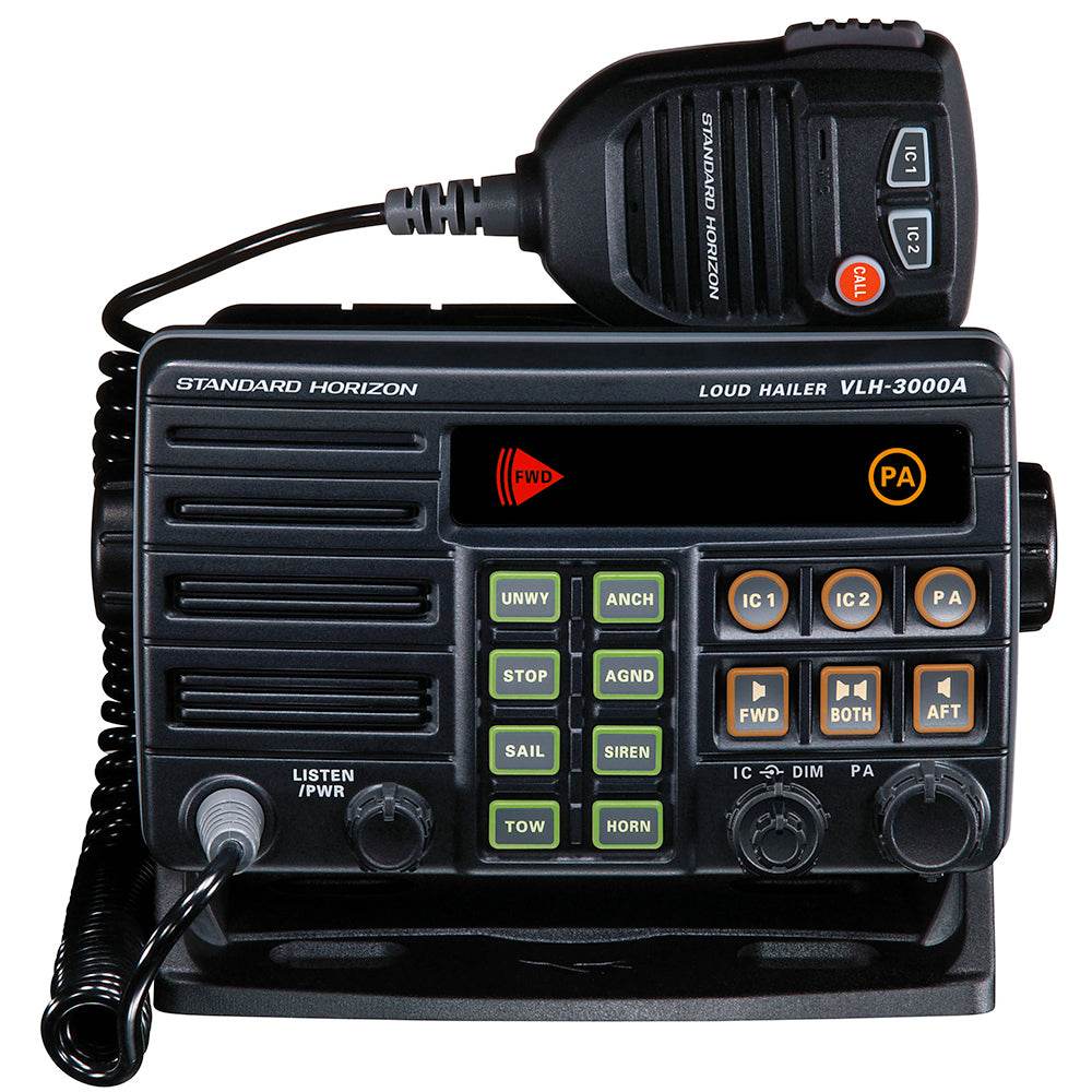 Suncoast Marine and Auto offers Standard Horizon VLH-3000A 30W Dual Zone PA/Loud Hailer/Fog w/Listen Back & 2 Optional Intercom Stations [VLH-3000A]