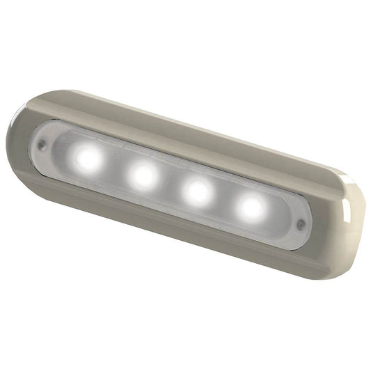 Suncoast Marine and Auto offers TACO 4-LED Deck Light - Flat Mount - White Housing [F38-8800W-1]