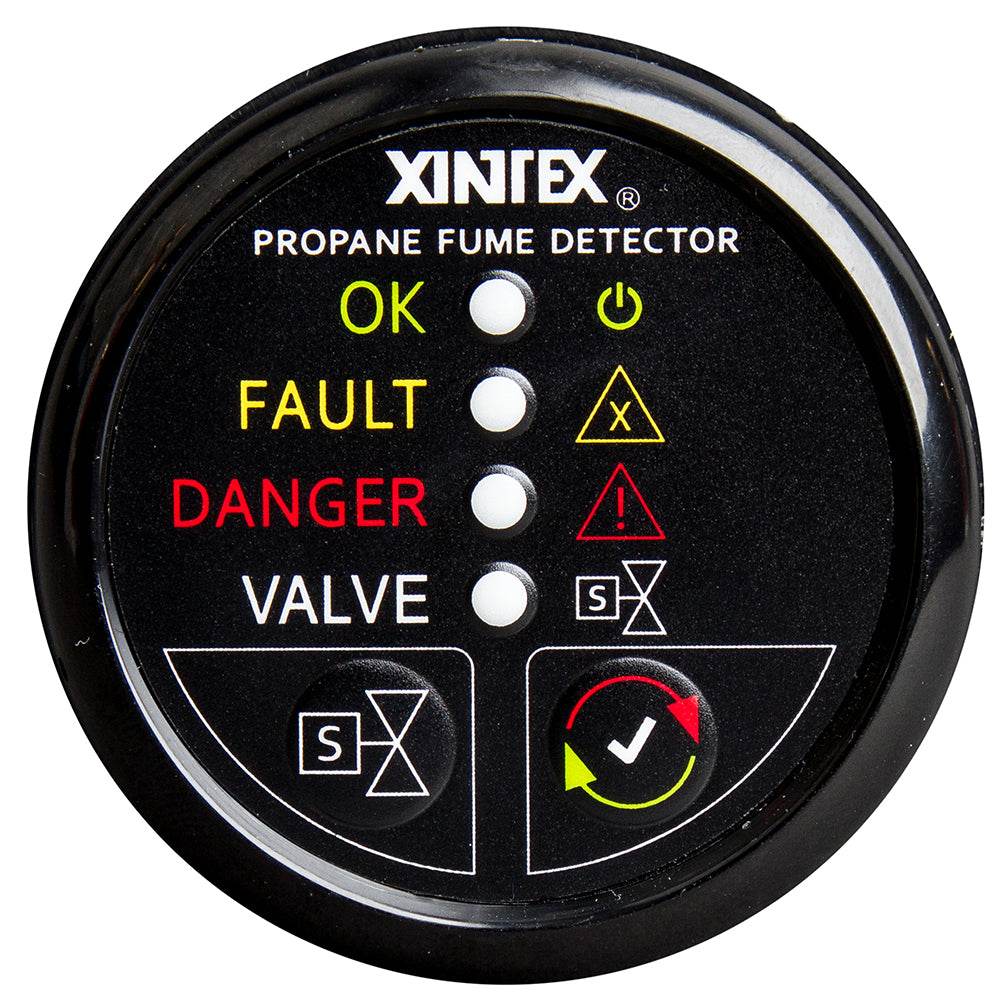 Suncoast Marine and Auto offers Fireboy-Xintex Propane Fume Detector w/Plastic Sensor Solenoid Valve - Black Bezel Display [P-1BS-R]