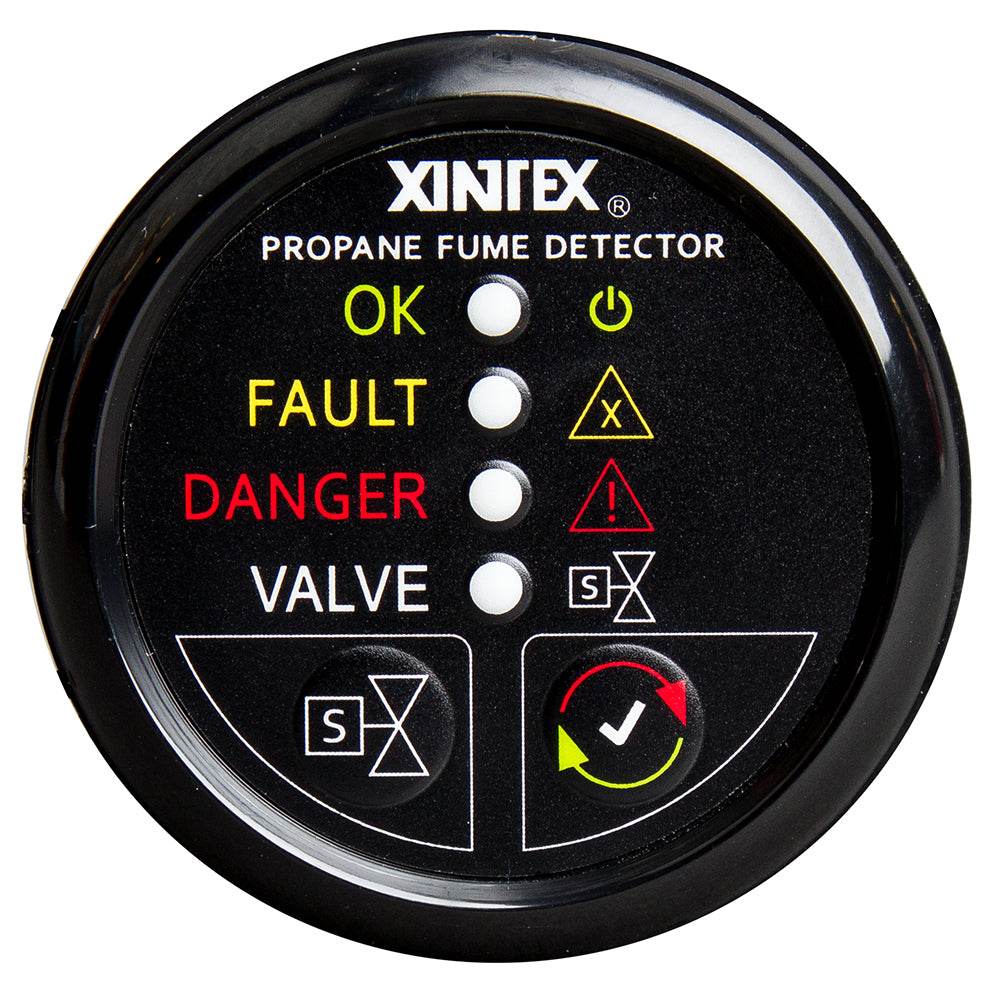 Suncoast Marine and Auto offers Fireboy-Xintex Propane Fume Detector w/Automatic Shut-Off Plastic Sensor - No Solenoid Valve - Black Bezel Display [P-1BNV-R]