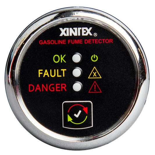 Suncoast Marine and Auto offers Fireboy-Xintex Gasoline Fume Detector - Chrome Bezel - 12/24V [G-1C-R]