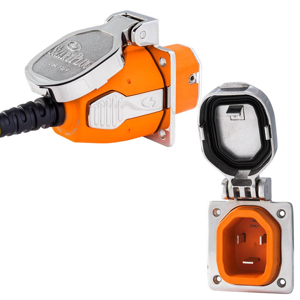 Suncoast Marine and Auto offers SmartPlug 30 AMP Inlet Female Cord Connector Combo - Stainless Steel [B30ASSYNT]