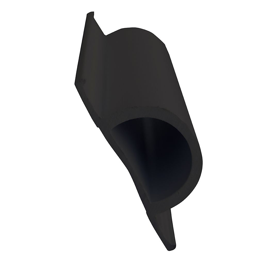 Suncoast Marine and Auto offers Dock Edge Standard "D" PVC Profile - 16' Roll - Black [1193-F]