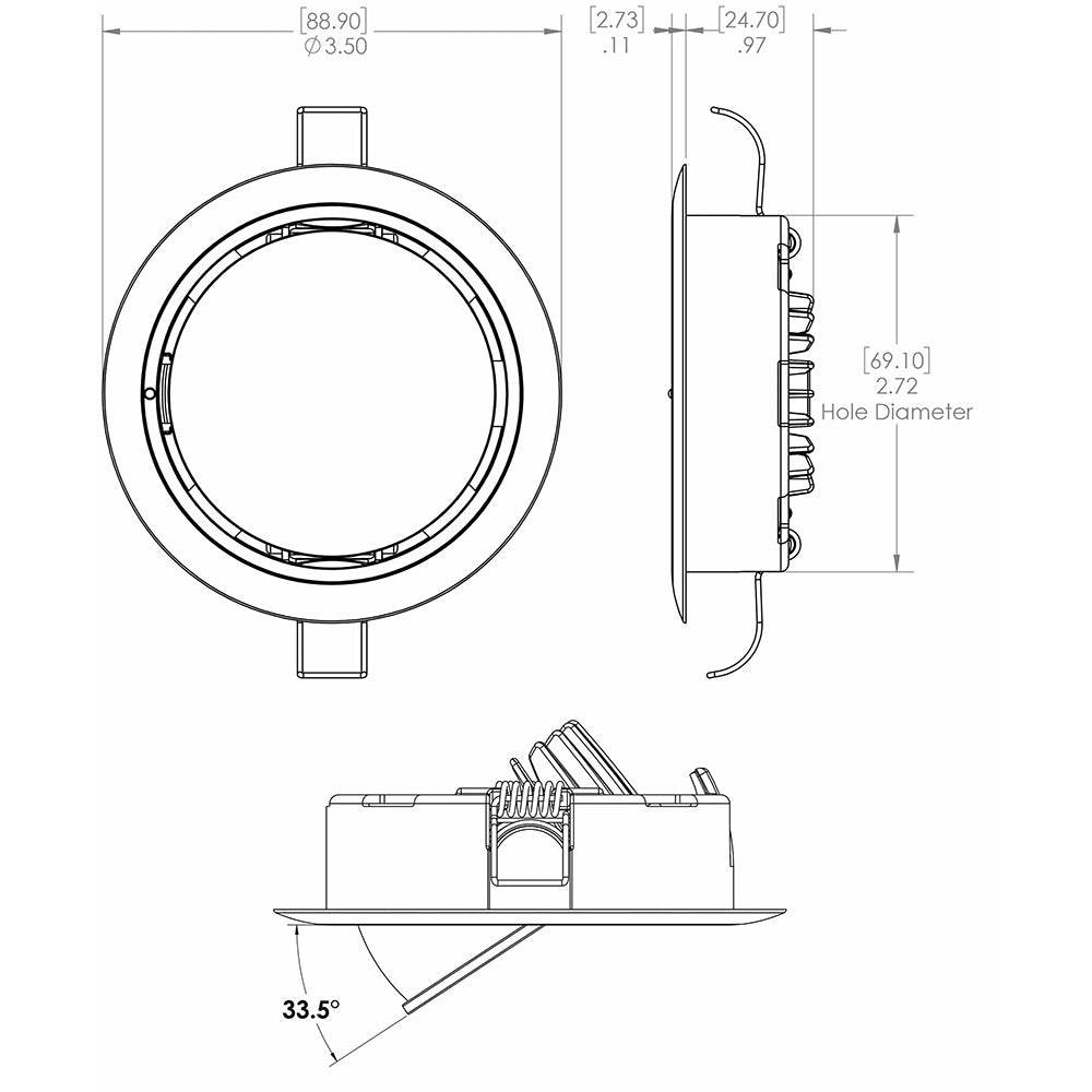 Suncoast Marine and Auto offers Lumitec Mirage Positionable Down Light - Spectrum RGBW Dimming - Polished Bezel [115117]