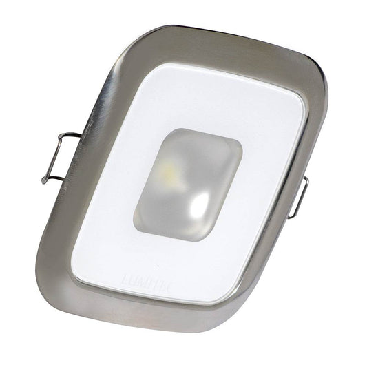 Suncoast Marine and Auto offers Lumitec Square Mirage Down Light - Warm White Dimming - Hi-CRI - Polished Bezel [116119]