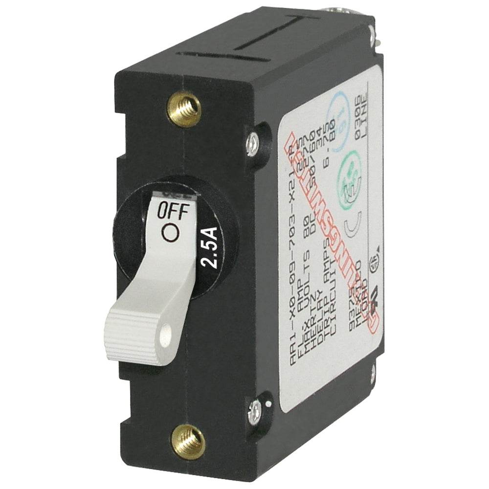 Suncoast Marine and Auto offers Blue Sea 7197 A-Series White Toggle Circuit Breaker - Single Pole 2.5A [7197]