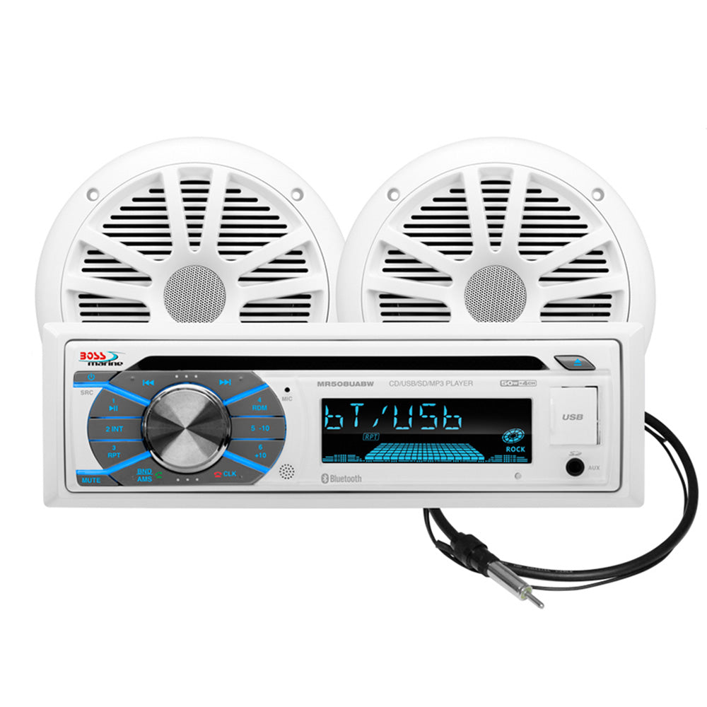 Suncoast Marine and Auto offers Boss Audio MCK508WB.6 Marine Stereo 6.5" Speaker Kit - White [MCK508WB.6]