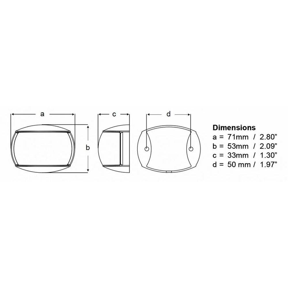 Suncoast Marine and Auto offers Hella Marine NaviLED Port & Starboard Pair - 2nm - Colored Lens/White Housing [980520811]