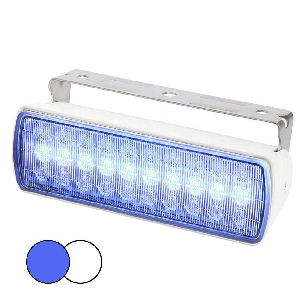 Suncoast Marine and Auto offers Hella Marine Sea Hawk XL Dual Color LED FloodLights - Blue/White LED - White Housing [980950071]