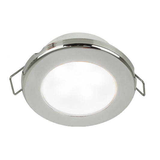 Suncoast Marine and Auto offers Hella Marine EuroLED 75 3" Round Spring Mount Down Light - White LED - Stainless Steel Rim - 12V [958110521]