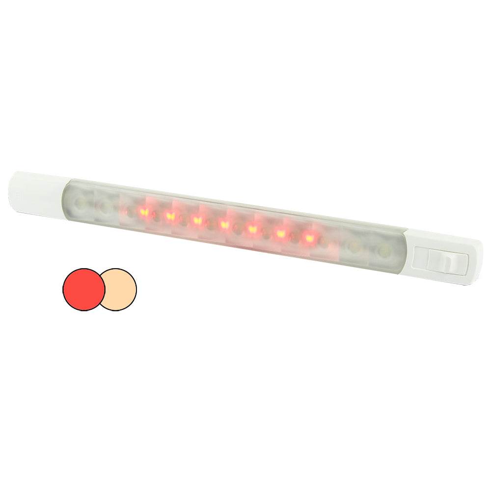 Suncoast Marine and Auto offers Hella Marine Surface Strip Light w/Switch - Warm White/Red LEDs - 12V [958121101]