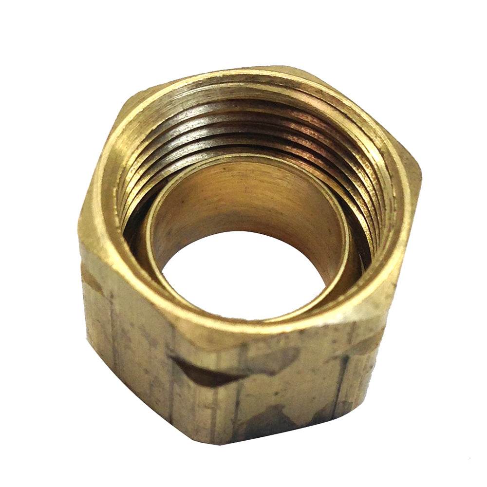 Uflex Brass Compression Nut w/Sleeve #61CA-6 (71004K) - Suncoast Marine and Auto Supply 