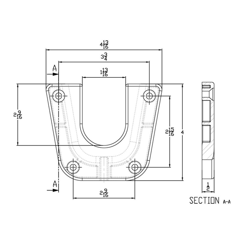 Suncoast Marine and Auto offers TACO Stainless Steel Mounting Bracket f/Side Mount Table Pedestal [F16-0080]