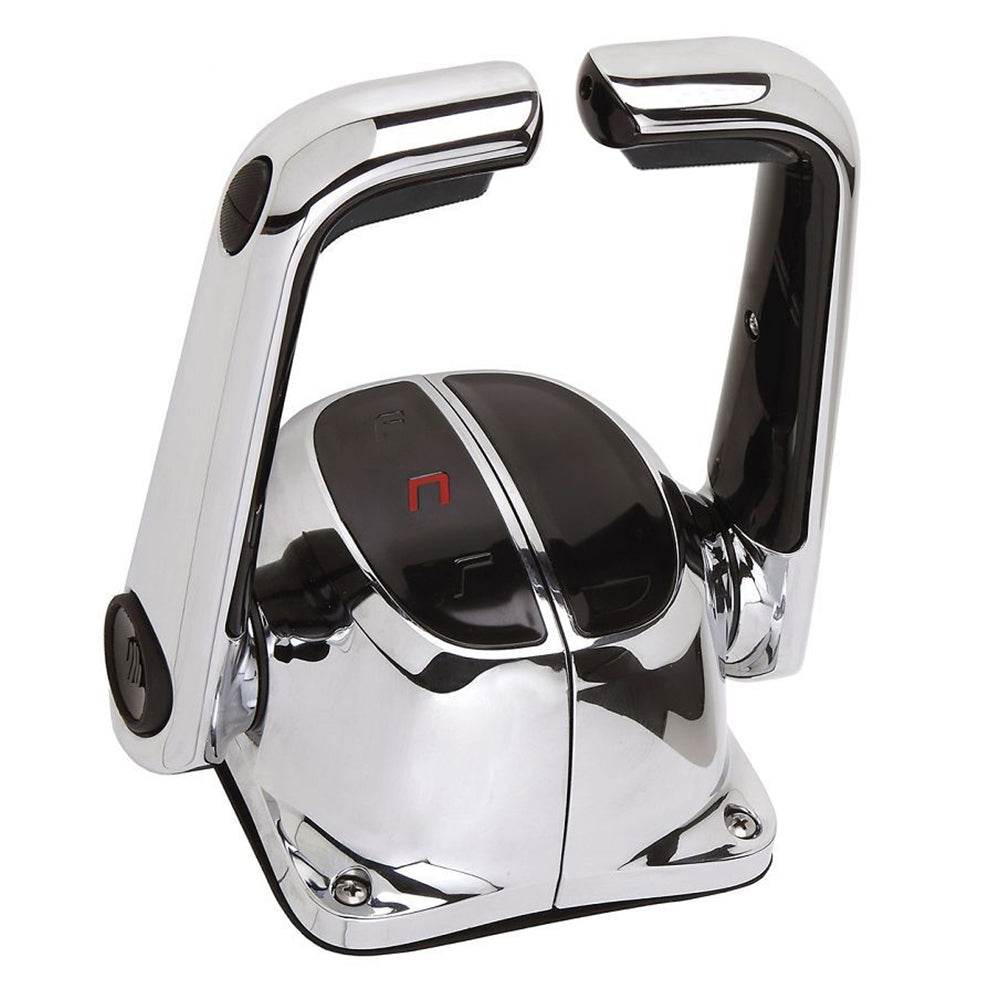 Suncoast Marine and Auto offers UflexTwin Lever Top Mount Control w/Neutral Lock Trim Switch - Chrome [B502CHT/L]