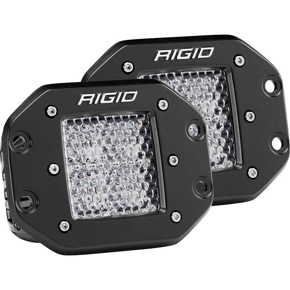 Suncoast Marine and Auto offers RIGID Industries D-Series PRO - Flush Mount - Diffused - Pair - Black [212513]