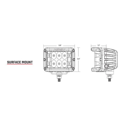 Suncoast Marine and Auto offers RIGID Industries D-SS Series PRO Flood LED Surface Mount - Pair - Black [262113]