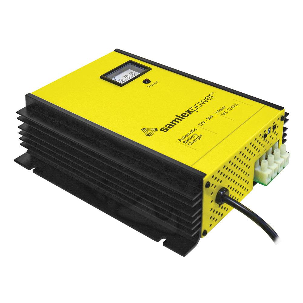 Suncoast Marine and Auto offers Samlex 30A Battery Charger - 12V - 3-Bank - 3-Stage w/Dip Switch Lugs [SEC-1230UL]