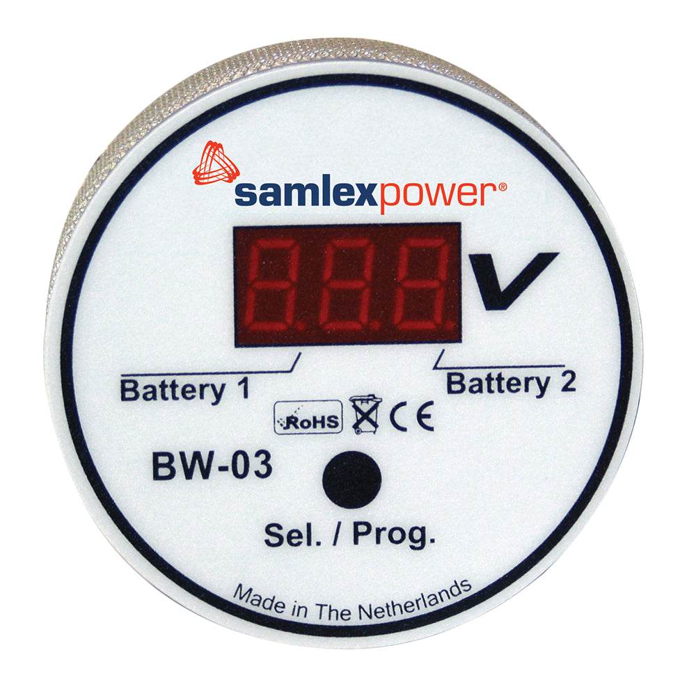 Suncoast Marine and Auto offers Samlex Dual Battery Monitor - 12V or 24V - Auto Detection [BW-03]