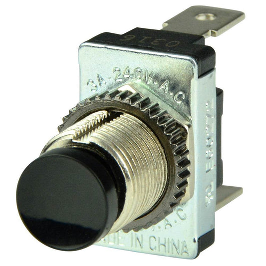 Suncoast Marine and Auto offers BEP Black SPST Momentary Contact Switch - OFF/(ON) [1001402]