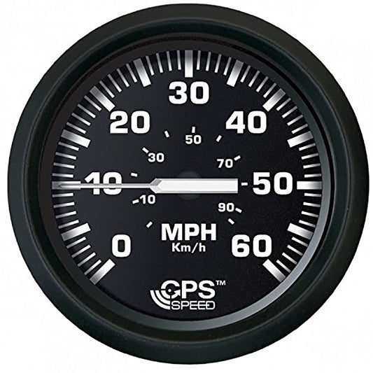 Suncoast Marine and Auto offers Faria Euro Black 4" Speedometer 60MPH (GPS) [32816]