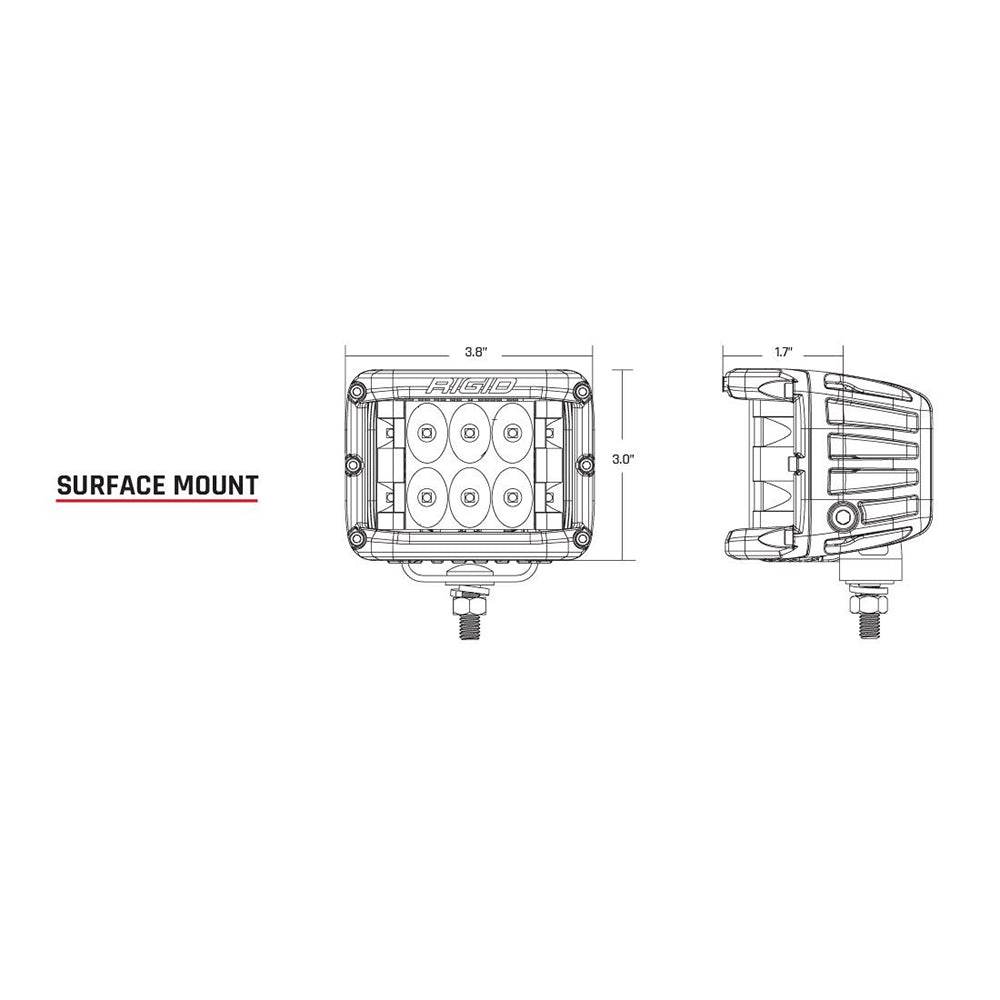 Suncoast Marine and Auto offers RIGID Industries D-SS Series PRO Spot LED Surface Mount - Pair - White [862213]