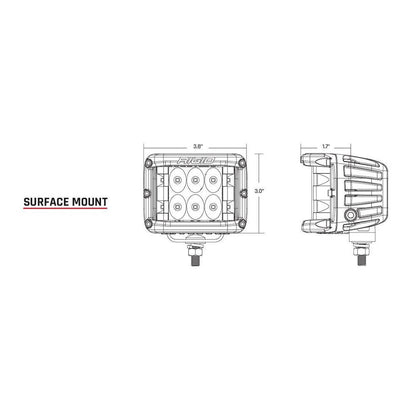 Suncoast Marine and Auto offers RIGID Industries D-SS Series PRO Spot LED Surface Mount - Pair - White [862213]