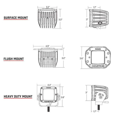 Suncoast Marine and Auto offers RIGID Industries D-Series PRO Hybrid-Flood LED - Pair - White [602113]